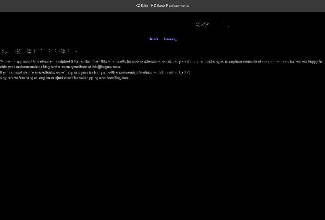 kz4life.com shopify website screenshot