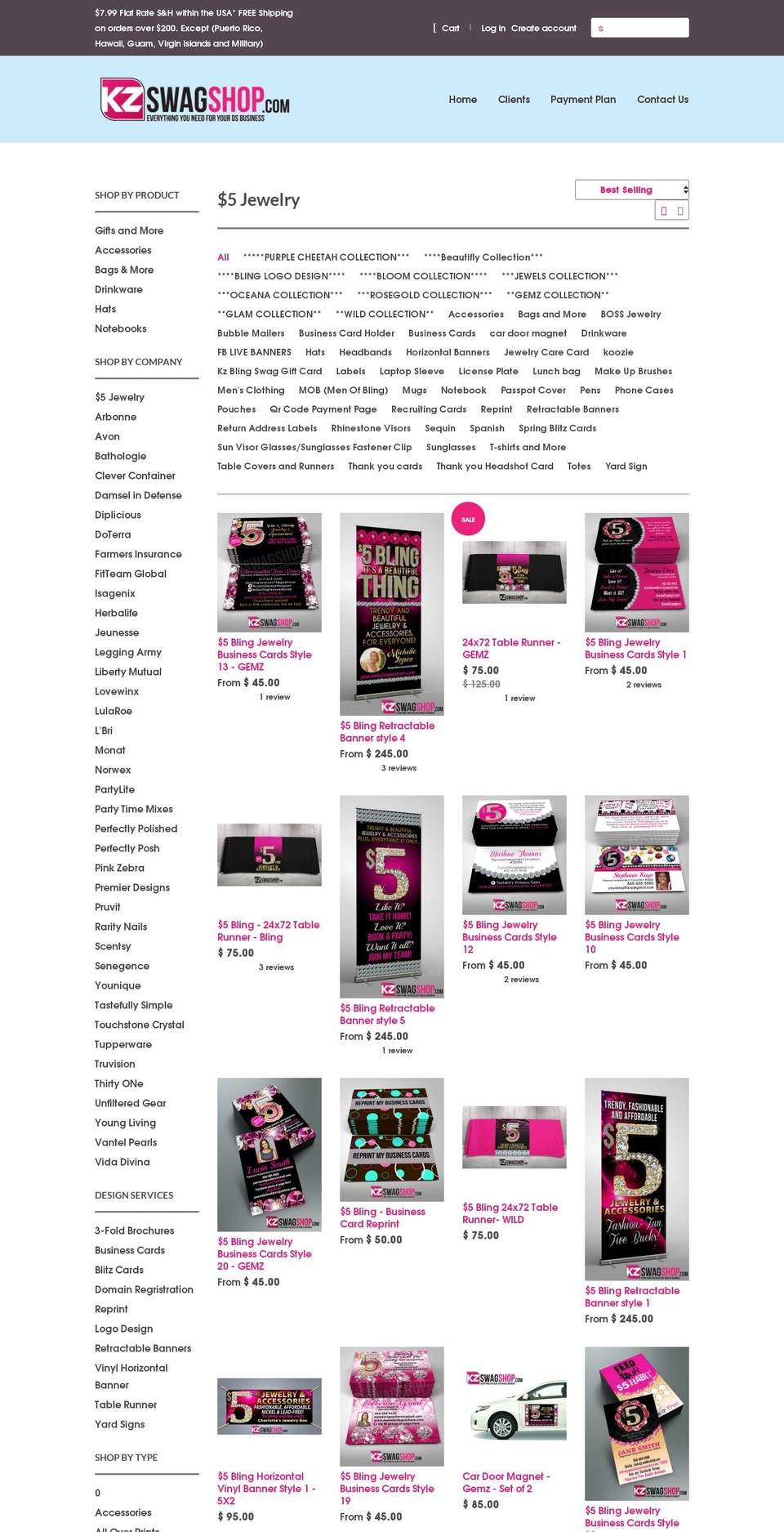 kzblingswag.com — Shopify storefront screenshot