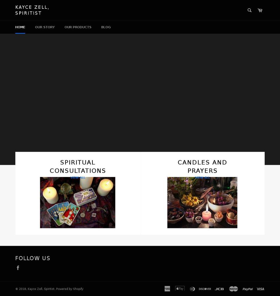 kzellspiritist.com shopify website screenshot
