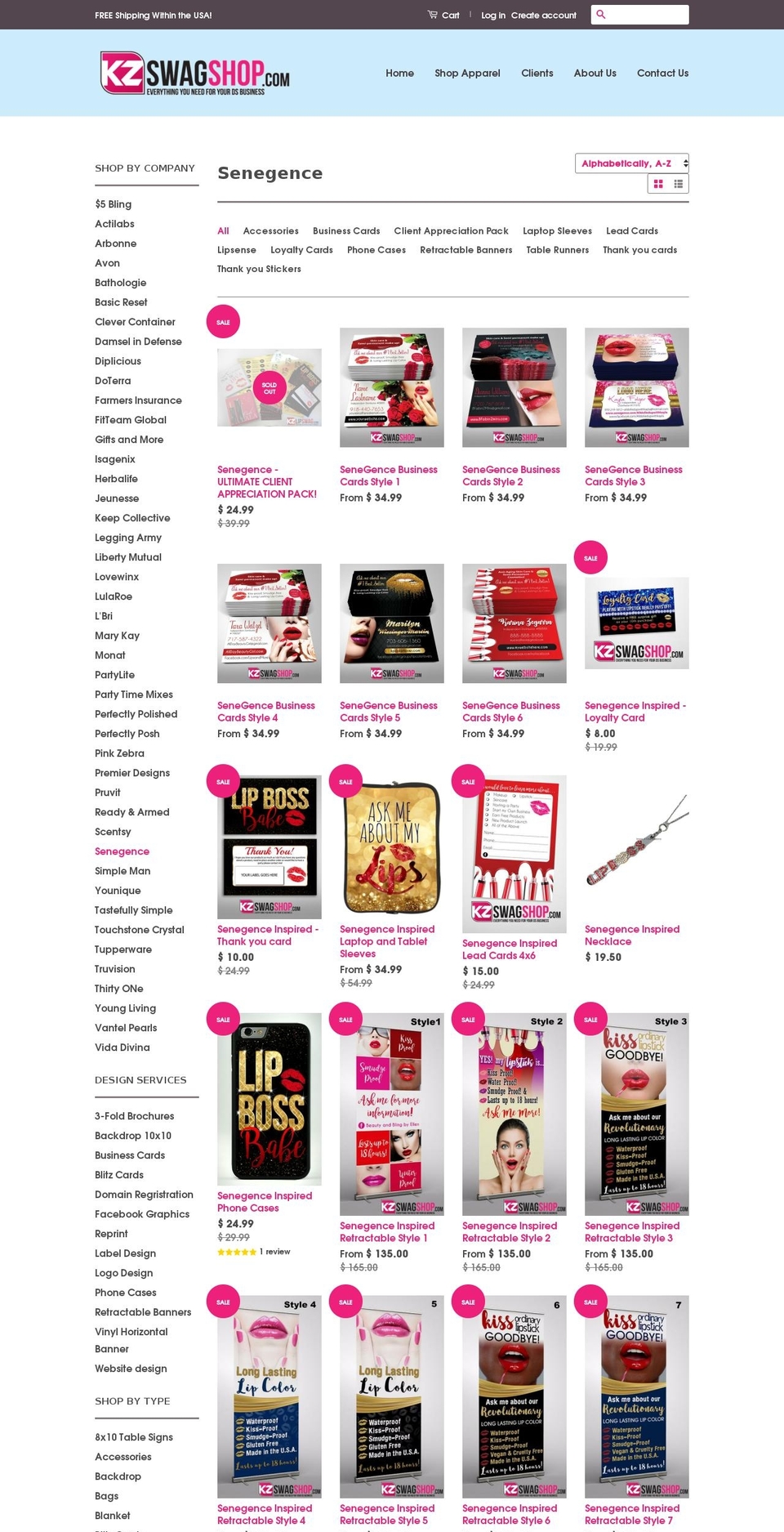 kzlipswag.com — Shopify storefront screenshot
