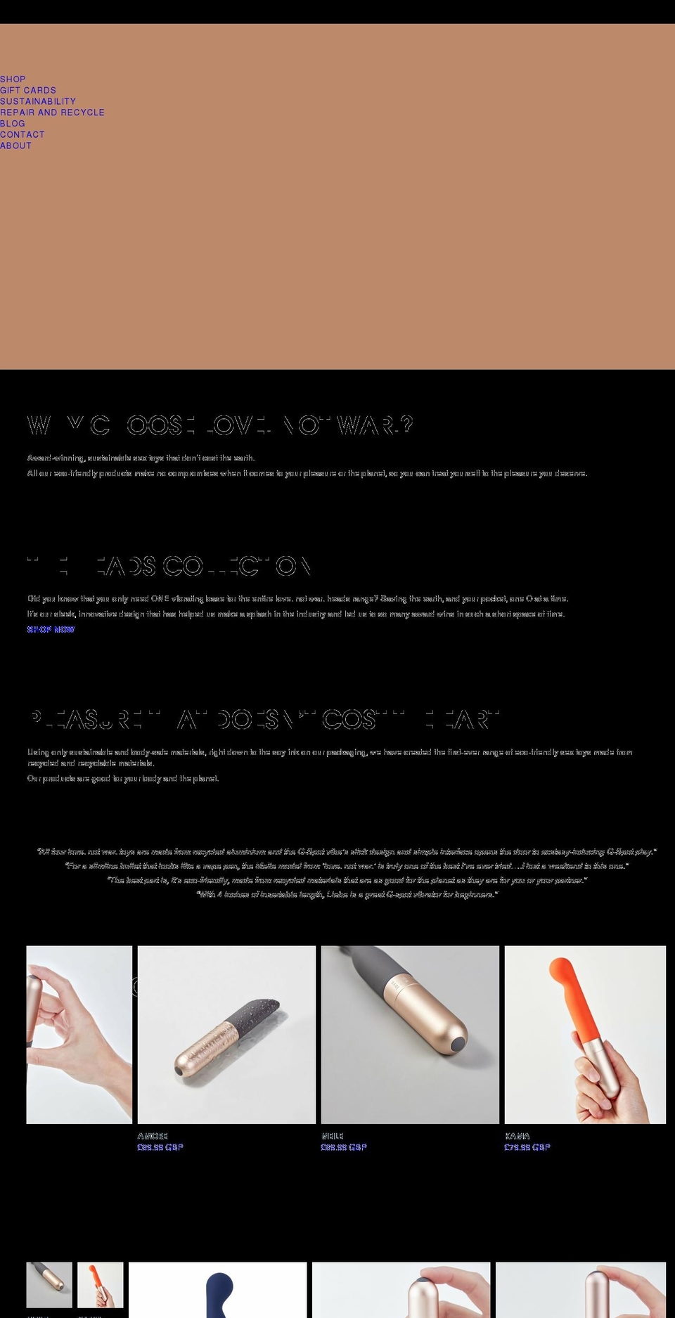 l-n-w.com shopify website screenshot