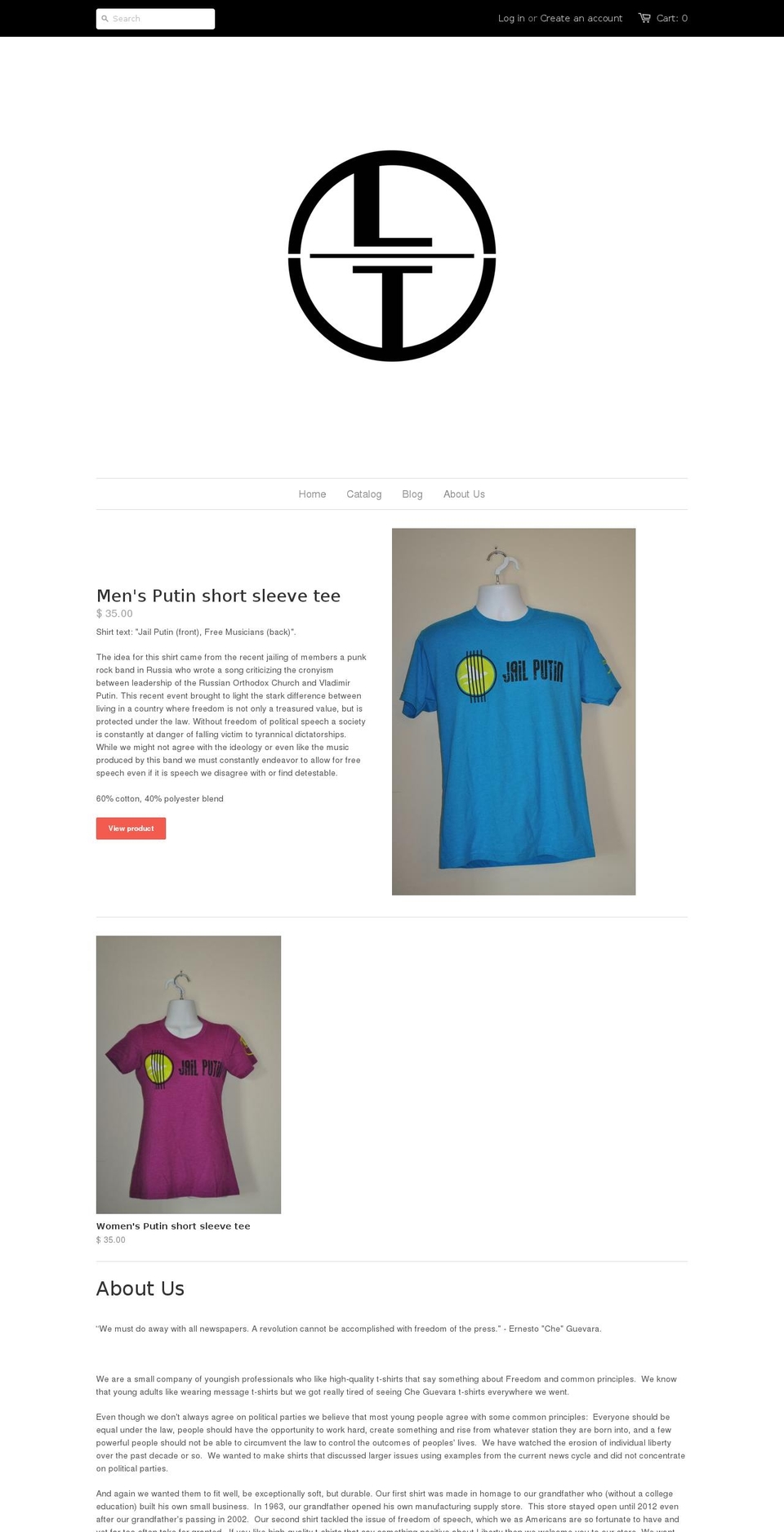 l-over-t.com — Shopify storefront screenshot