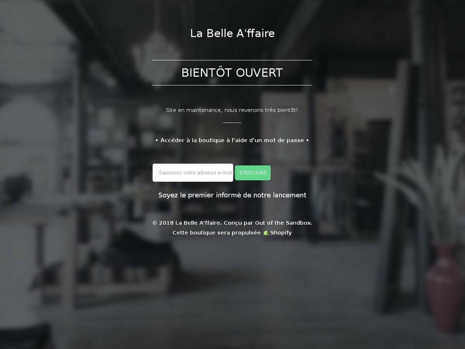 la-belle-affaire.com — Shopify storefront screenshot