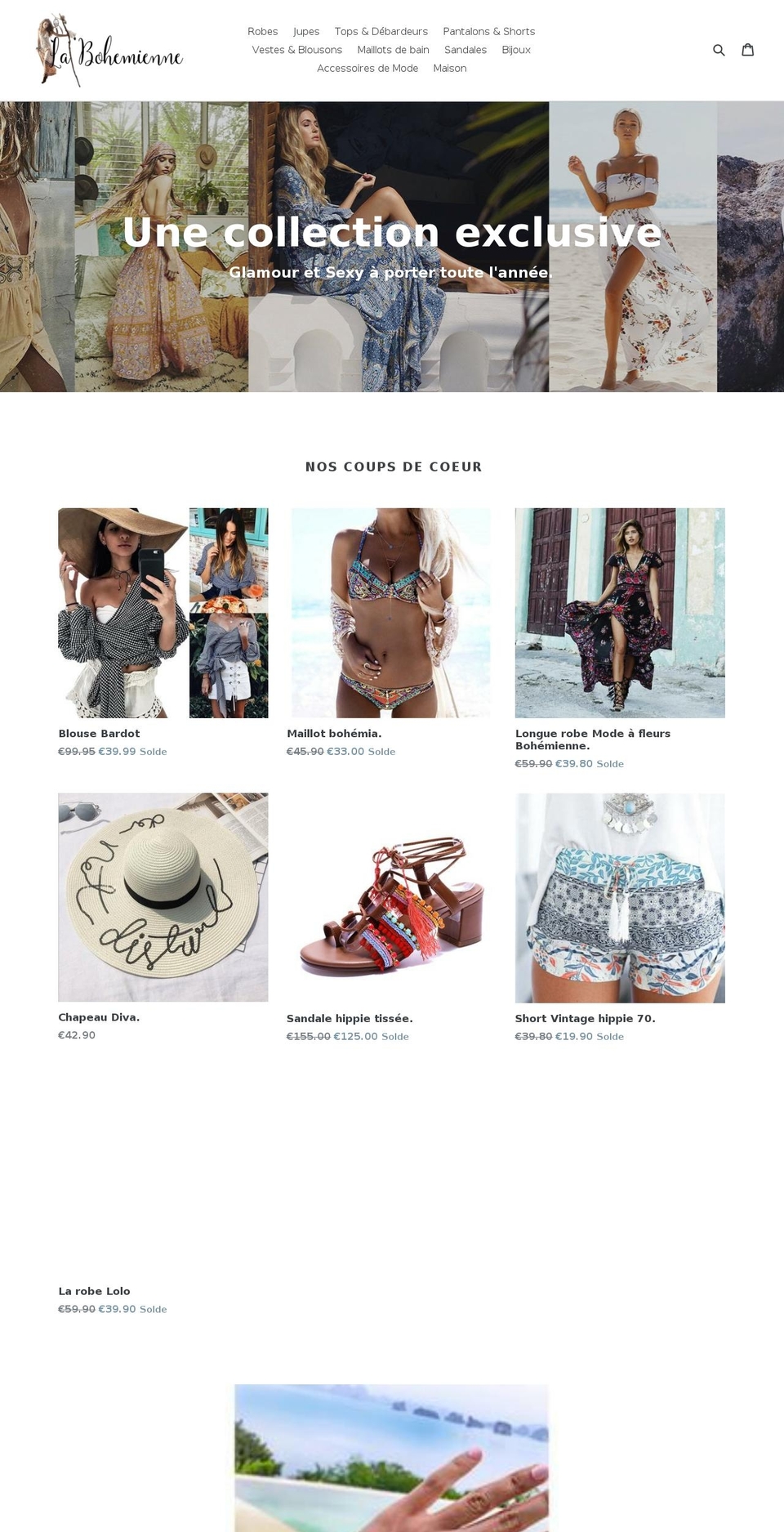 la-bohemienne.com — Shopify storefront screenshot