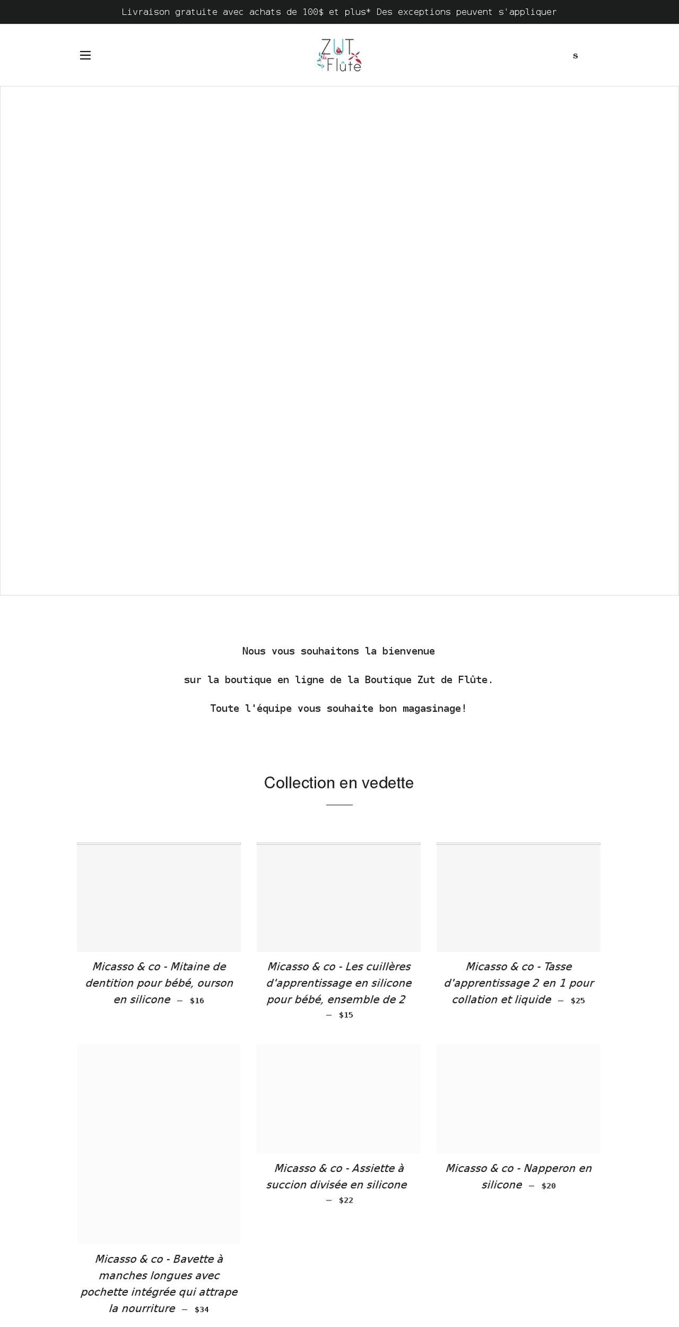 la-boutique-zut-de-flute.myshopify.com shopify website screenshot