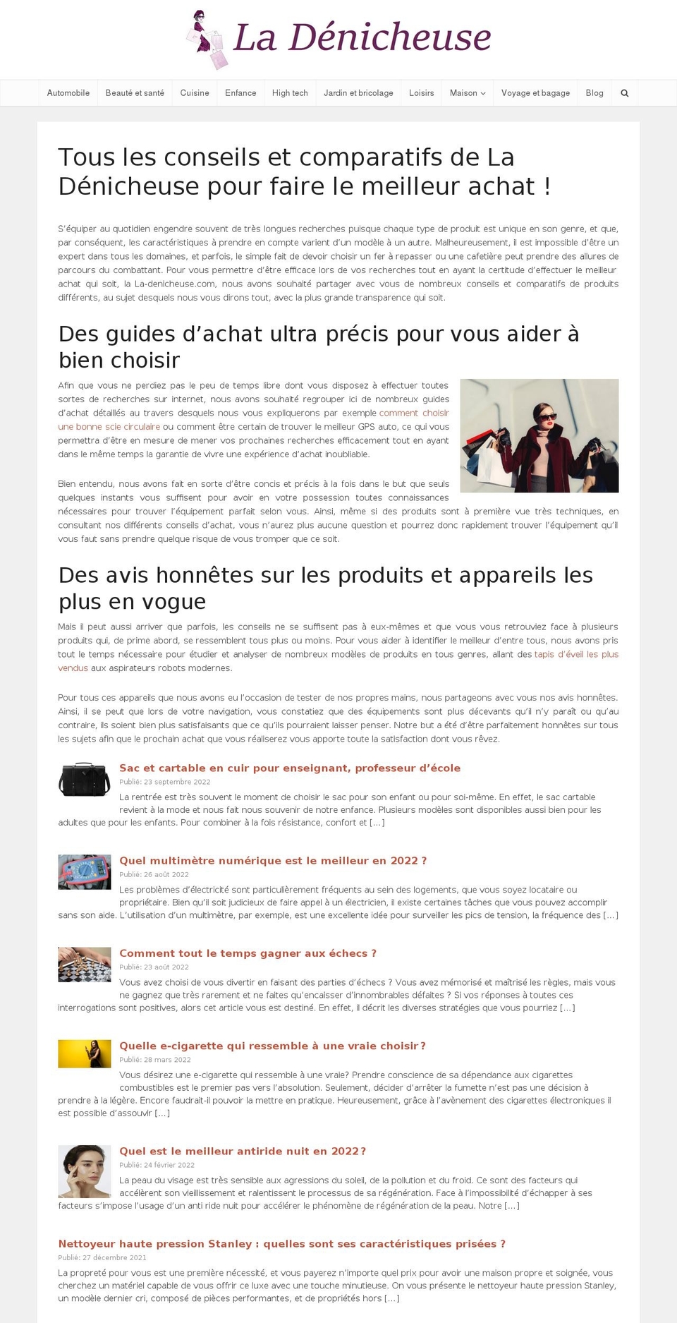 la-denicheuse.com — Shopify storefront screenshot