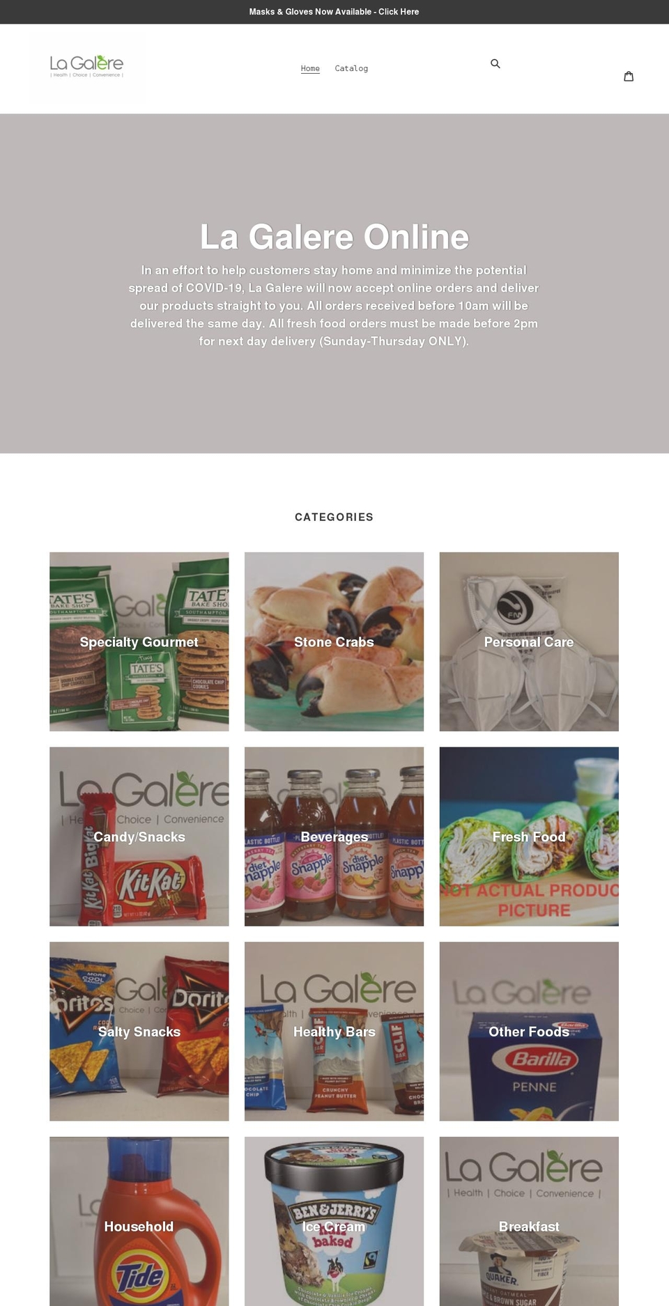 la-galere-markets.myshopify.com shopify website screenshot