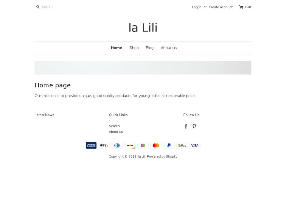 la-lili.com — Shopify storefront screenshot