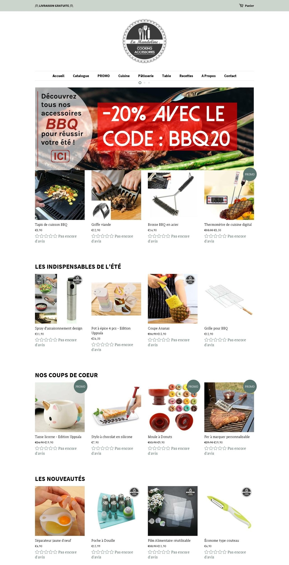 la-mandoline.com shopify website screenshot