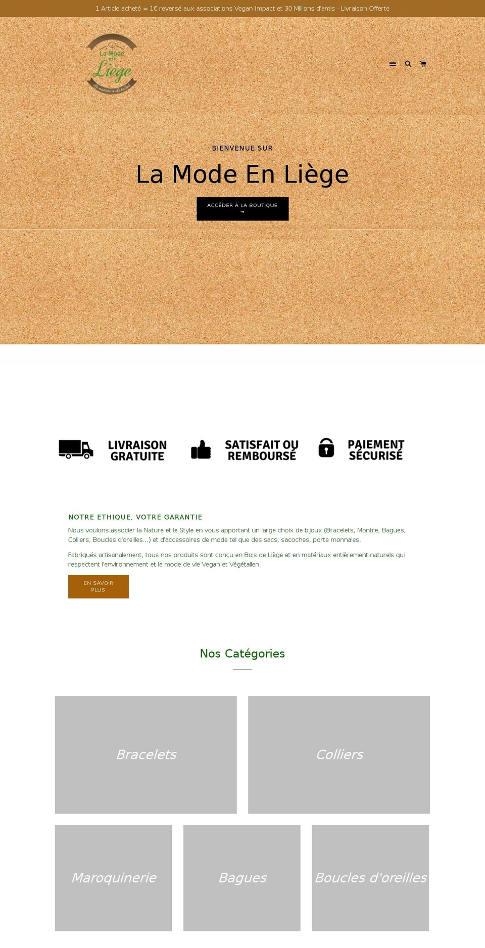 la-mode-en-liege.com — Shopify storefront screenshot