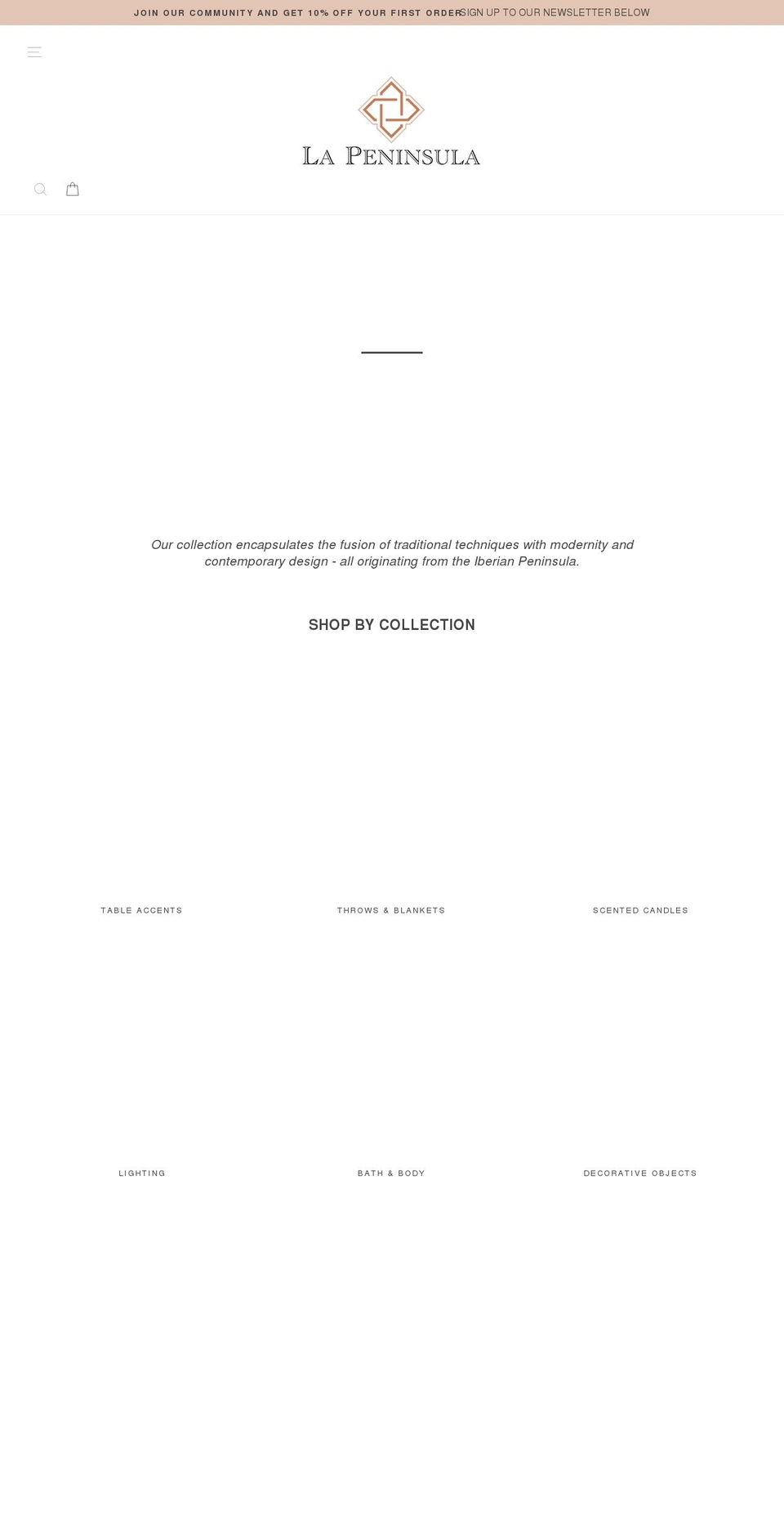 la-peninsula.com shopify website screenshot