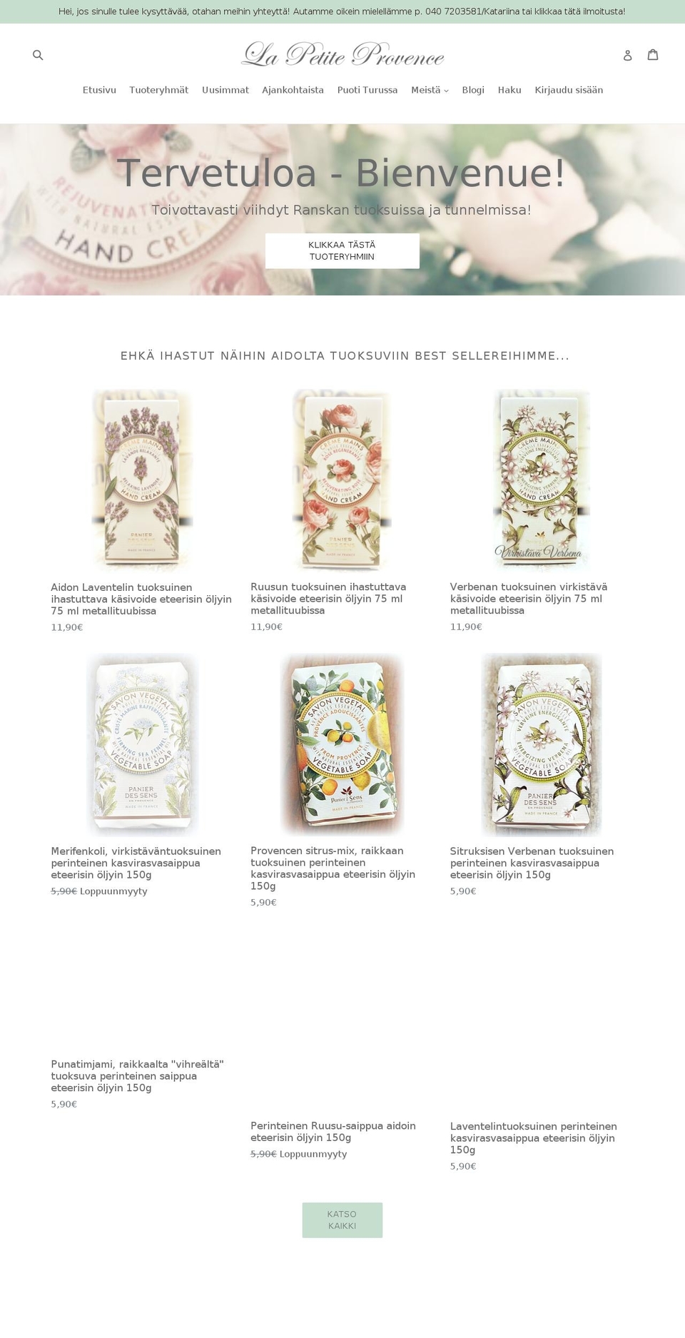la-petite-provence.net shopify website screenshot