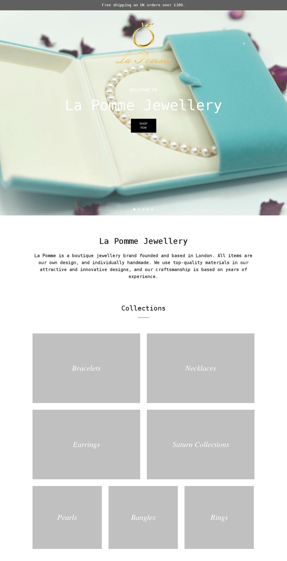 la-pomme.co.uk shopify website screenshot