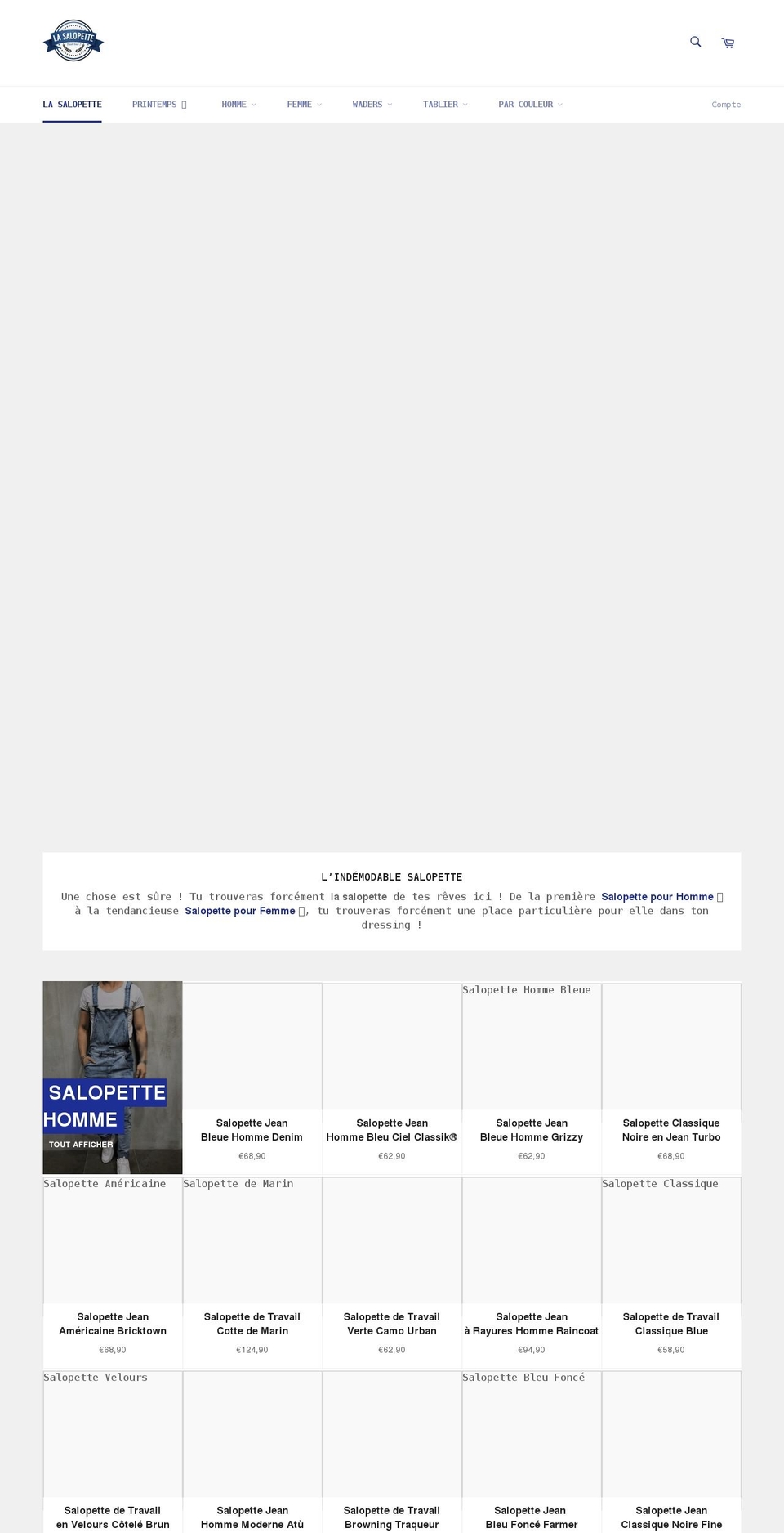 la-salopette.fr shopify website screenshot