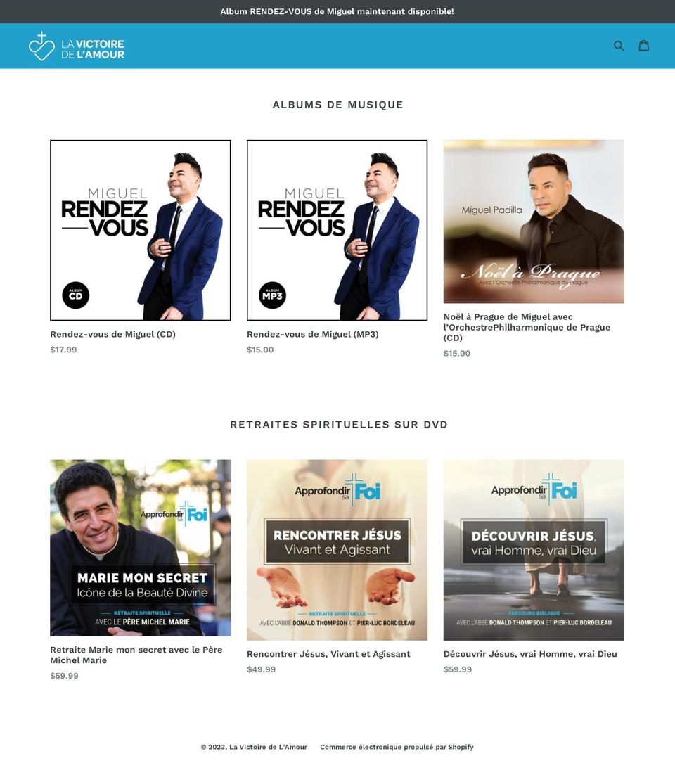 la-victoire-de-lamour.myshopify.com shopify website screenshot