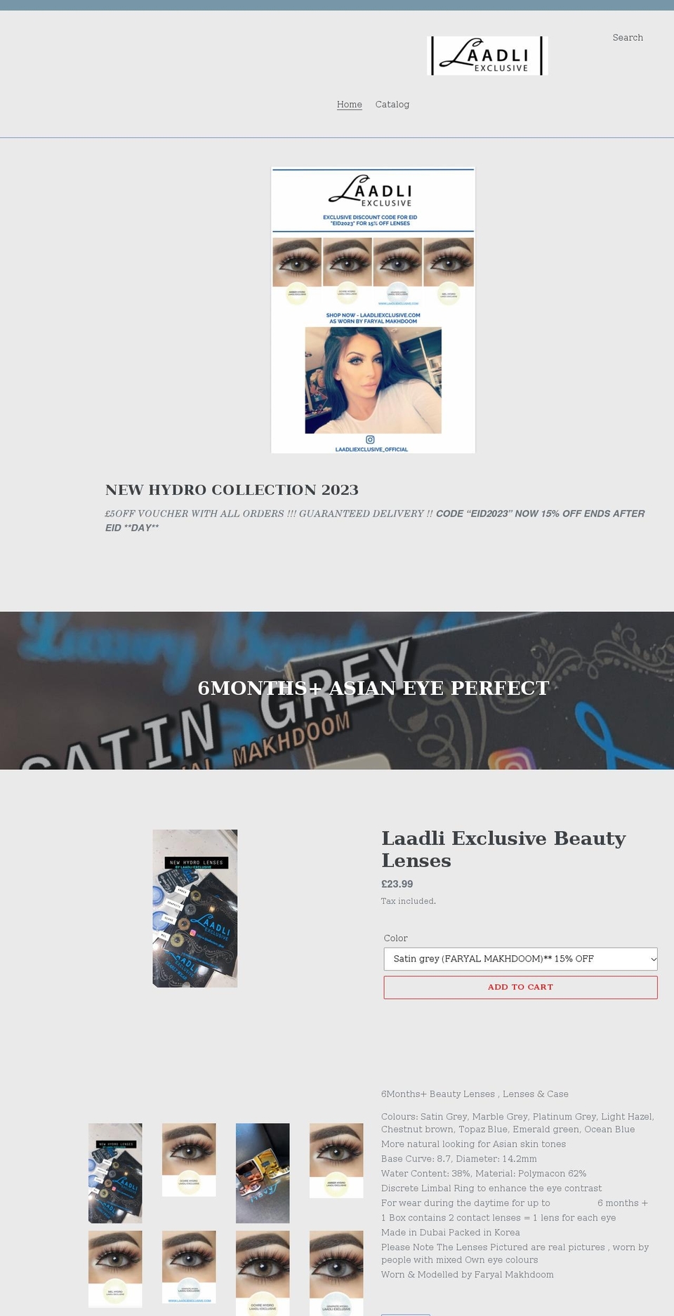 laadliexclusive.com shopify website screenshot