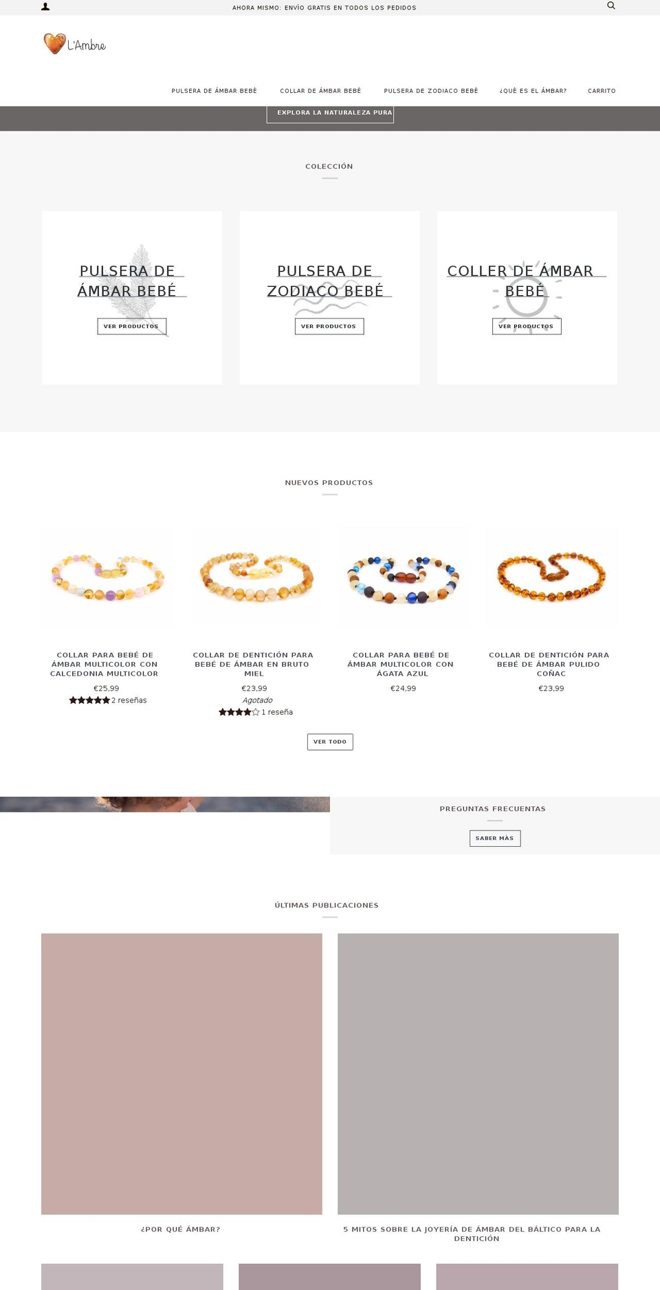 laambre.com shopify website screenshot