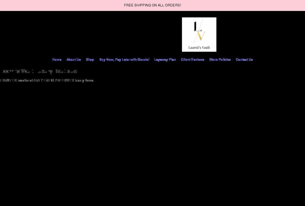 laarnisvault.com shopify website screenshot
