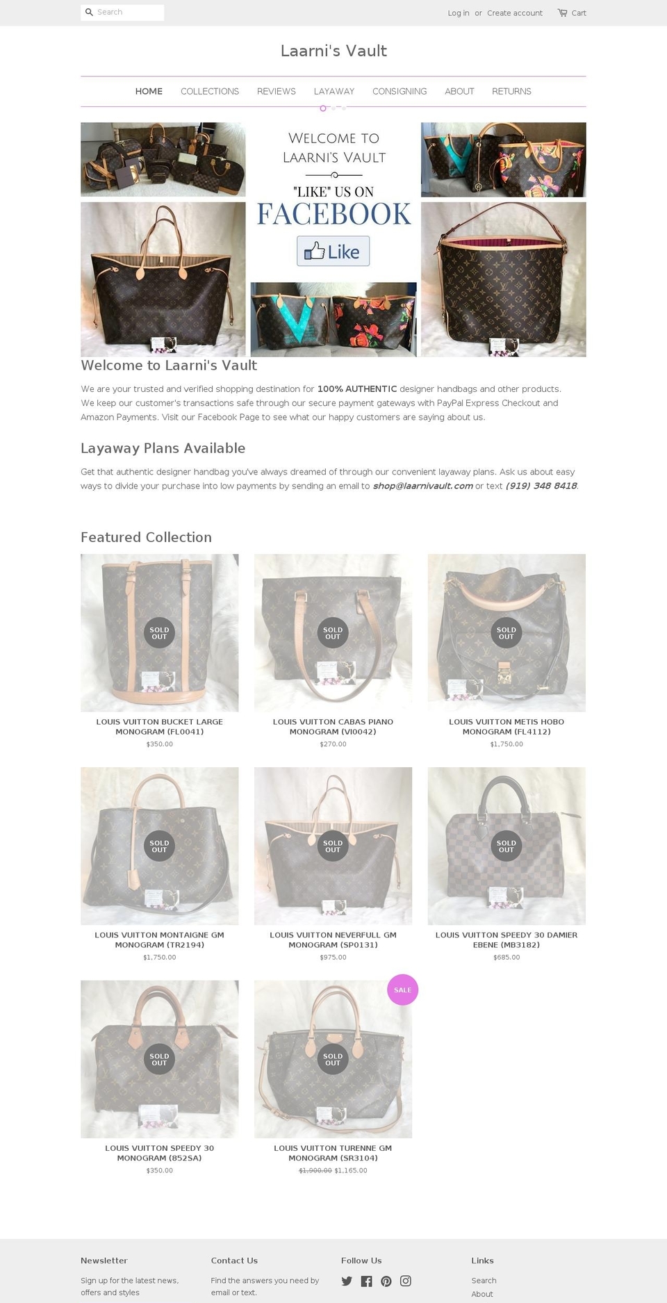 laarnivault.com — Shopify storefront screenshot