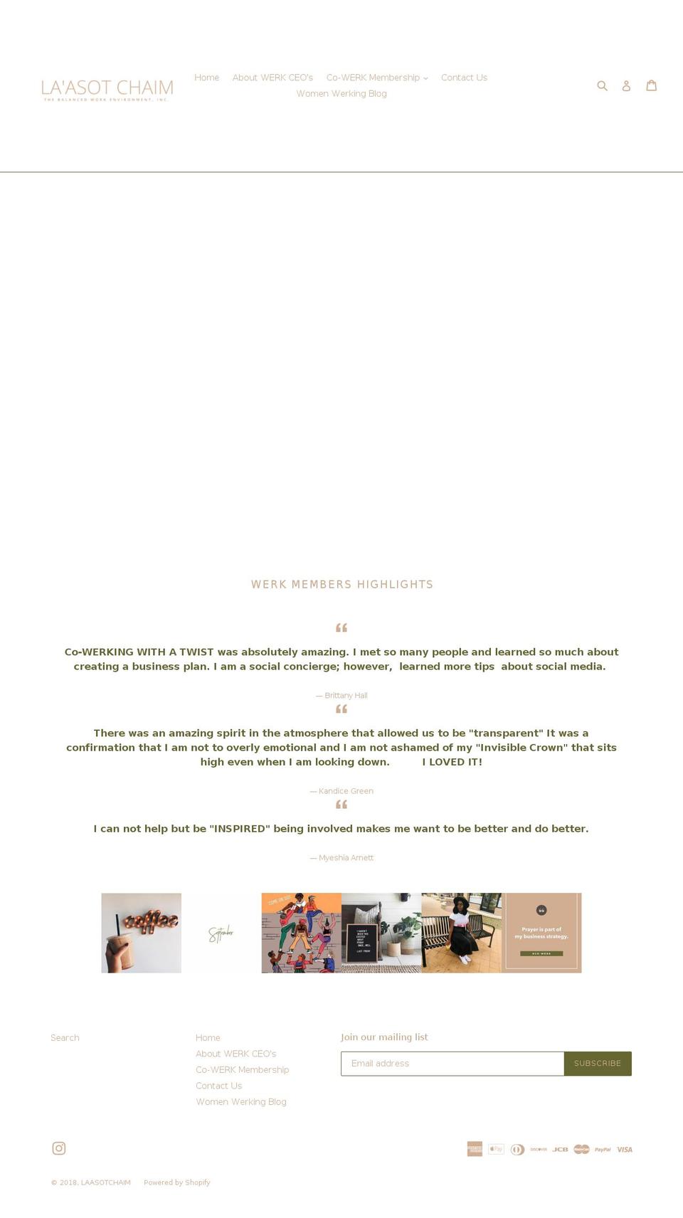 laasotchaim.com — Shopify storefront screenshot