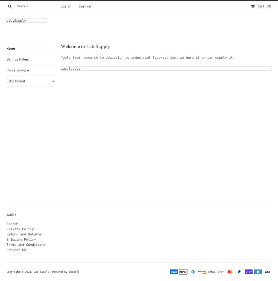 lab.supply shopify website screenshot