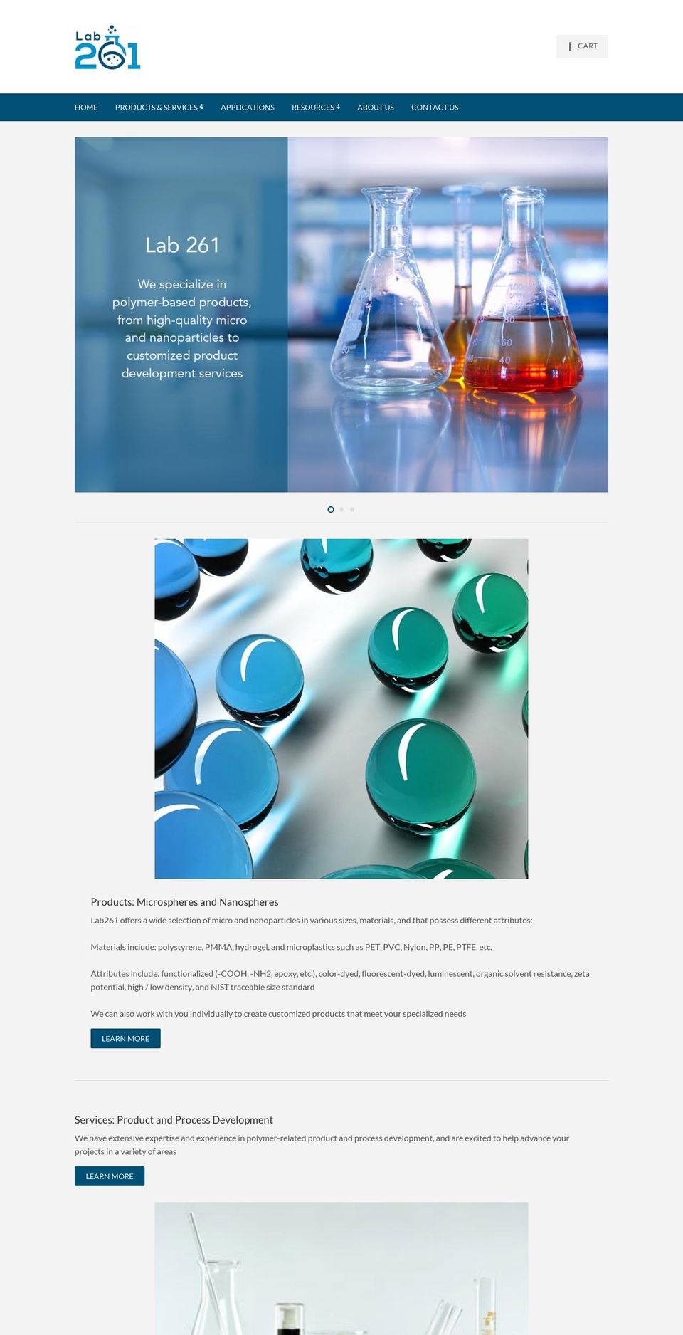 lab261.com shopify website screenshot