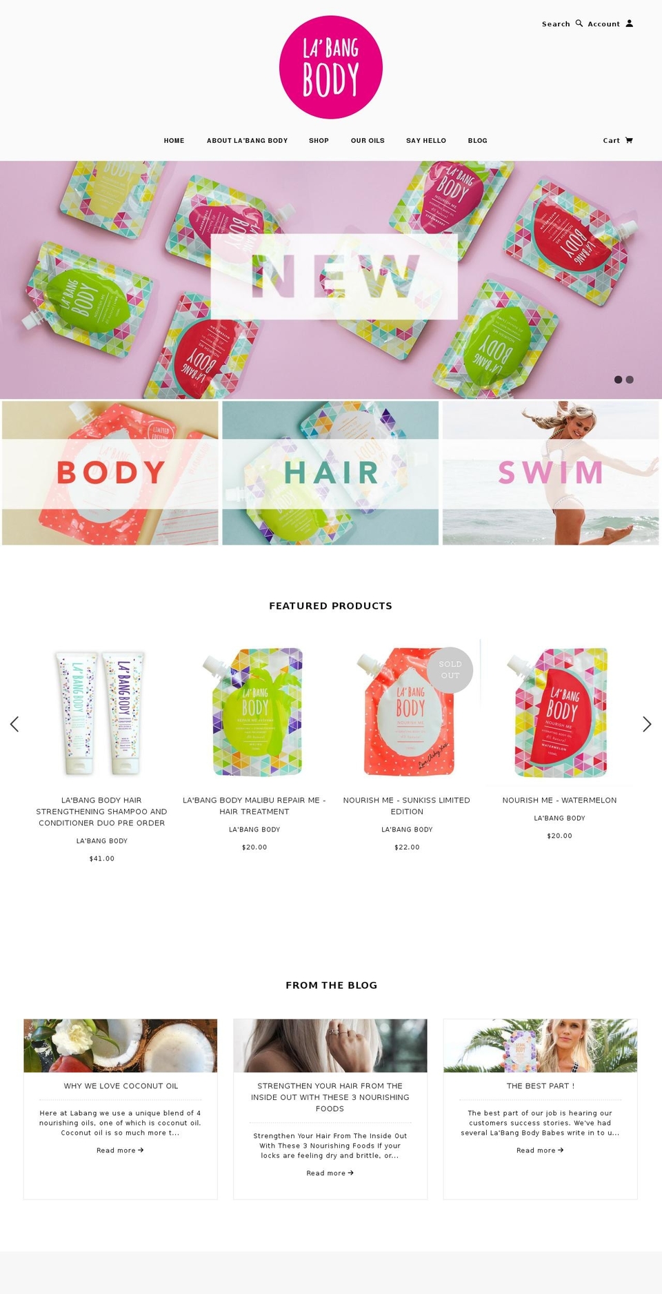 labangbody.com.au shopify website screenshot