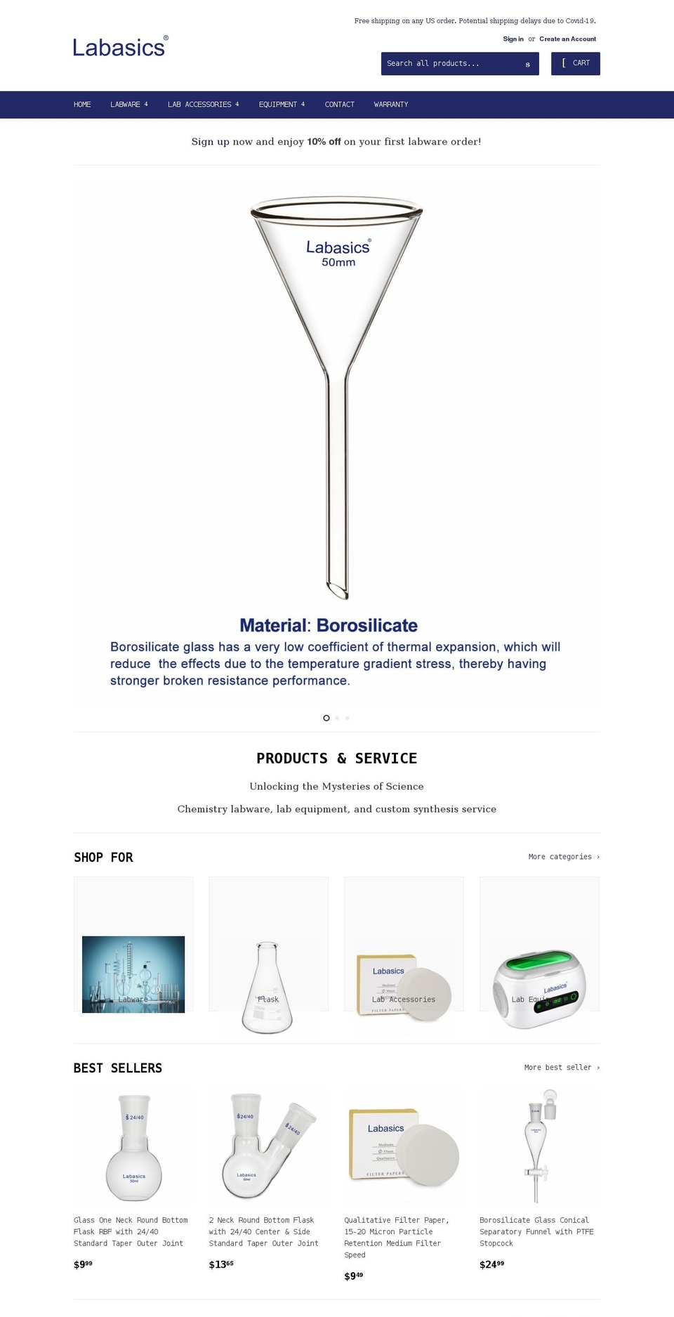 labasics.shop shopify website screenshot