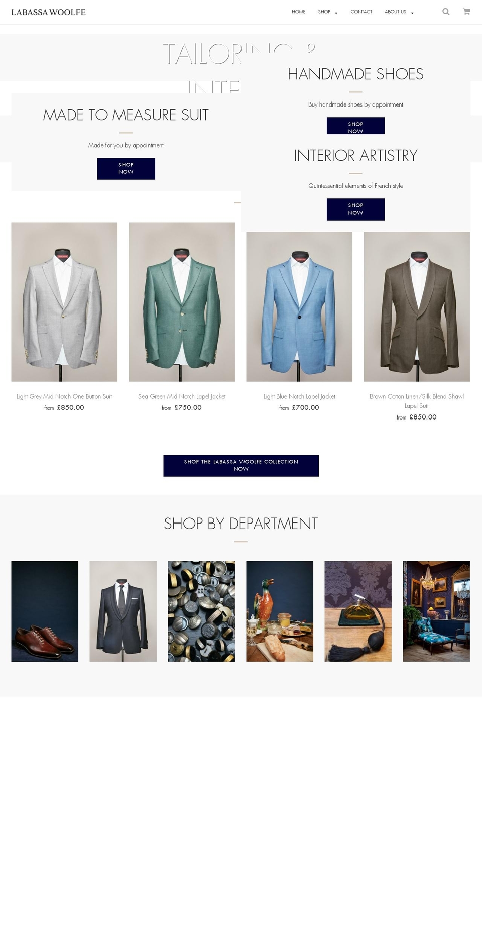 labassawoolfe.com — Shopify storefront screenshot