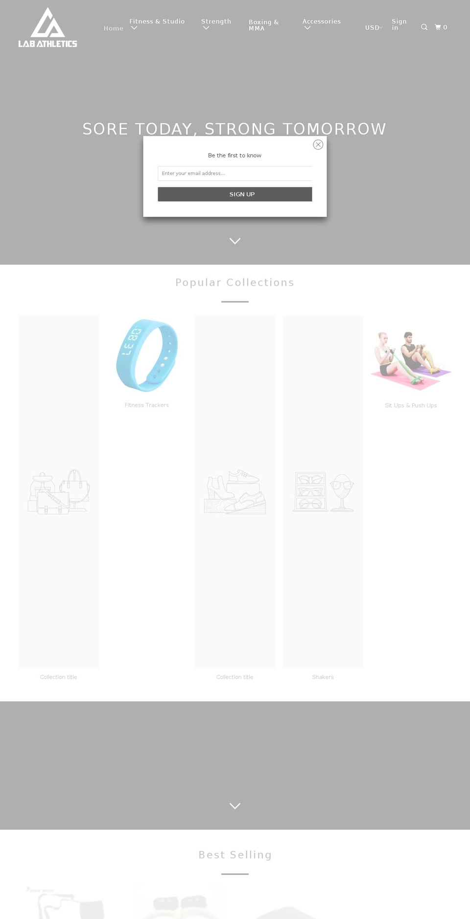 labathleticsusa.com — Shopify storefront screenshot