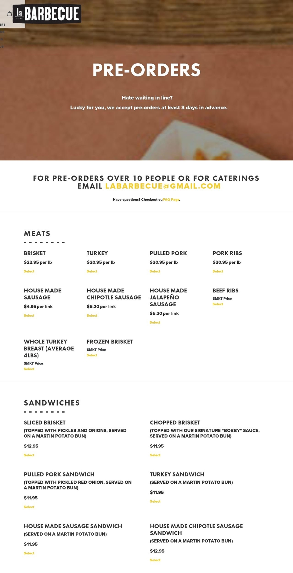 labbq.myshopify.com shopify website screenshot