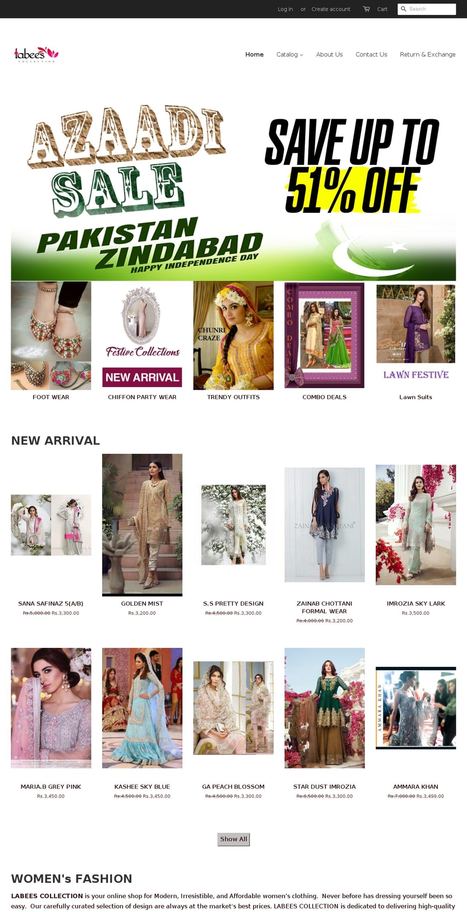 labeescollection.com shopify website screenshot