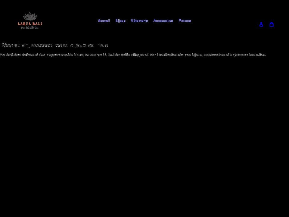 label-bali.com shopify website screenshot