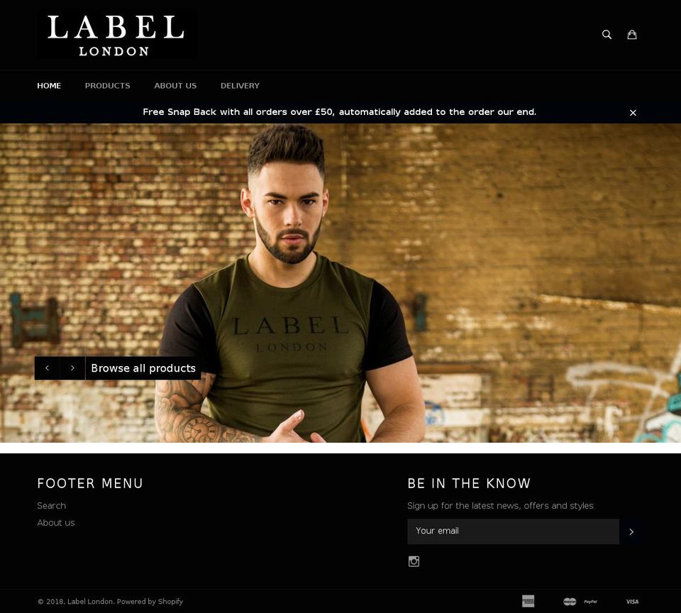 label-london.com — Shopify storefront screenshot
