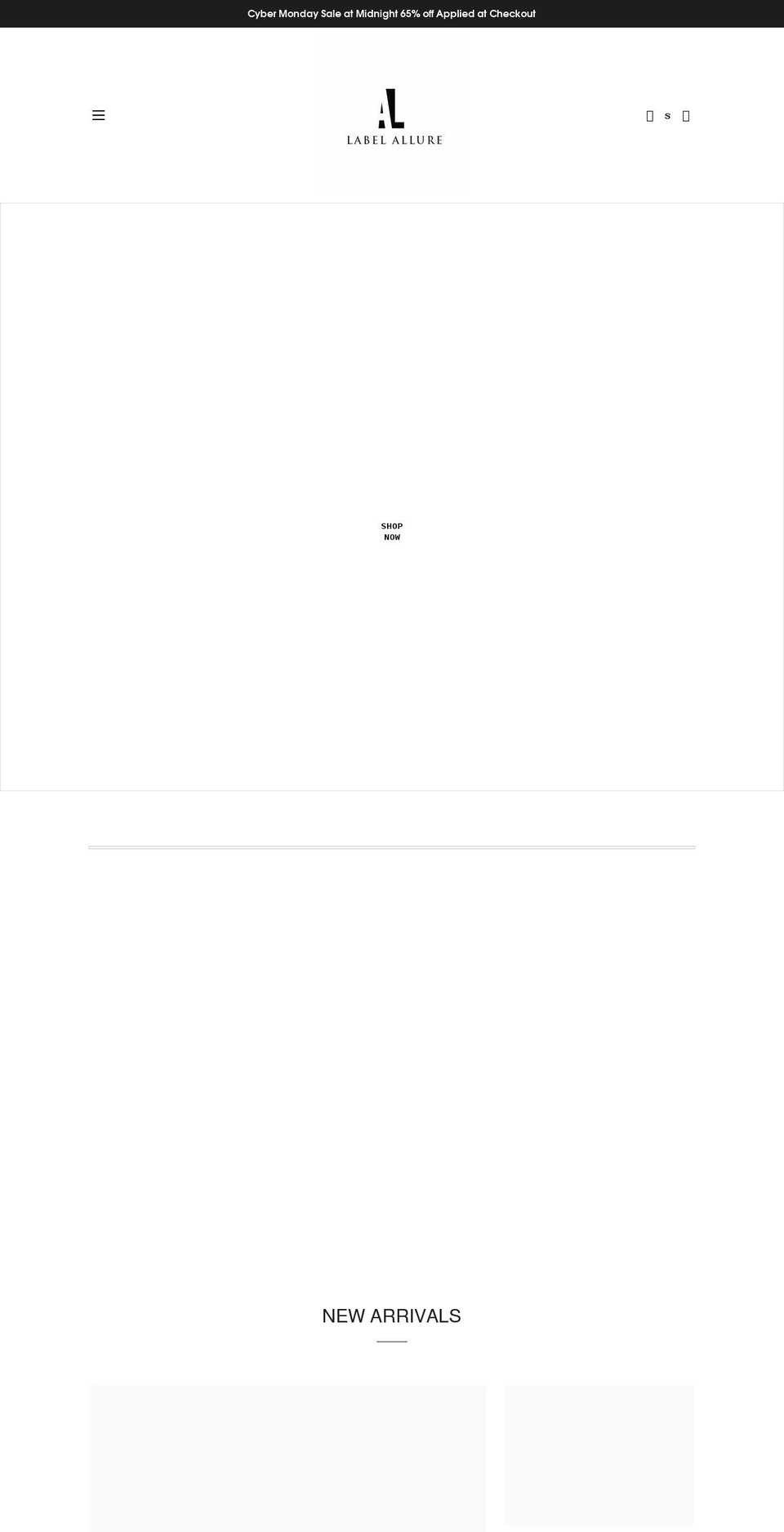 labelallure.com shopify website screenshot