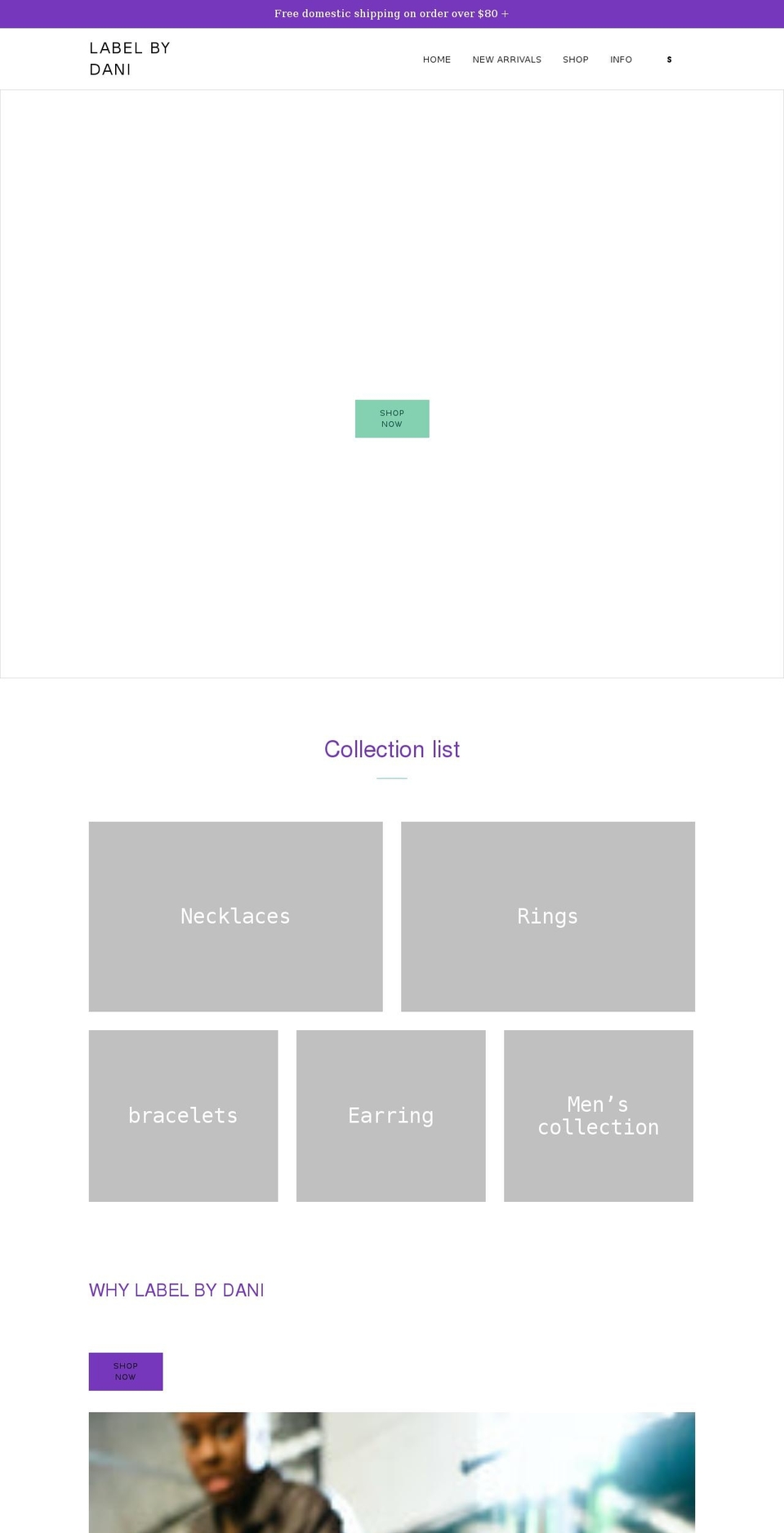 labelbydani.com shopify website screenshot