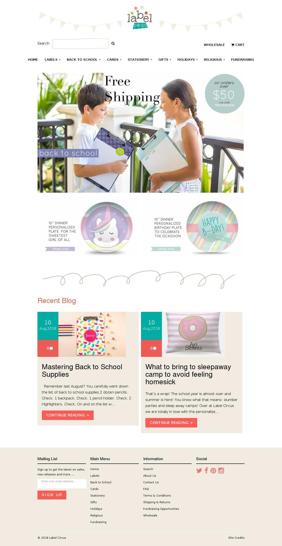 labelcircus.com shopify website screenshot
