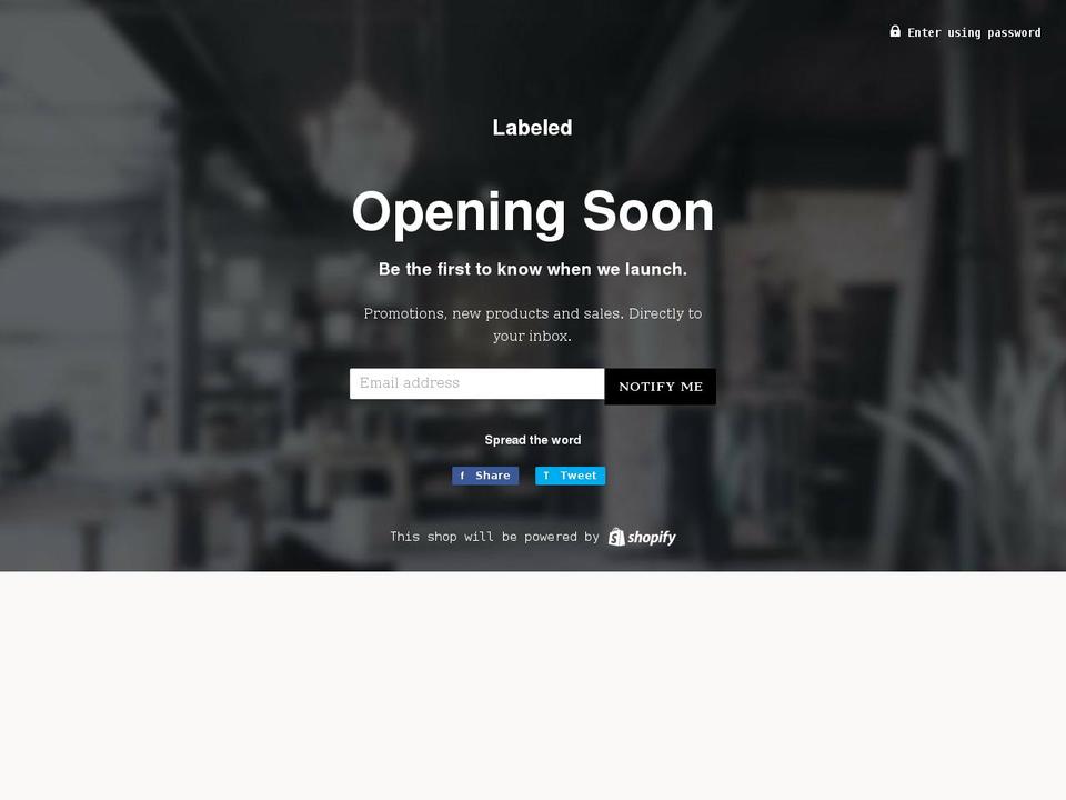 labeledlabels.com shopify website screenshot