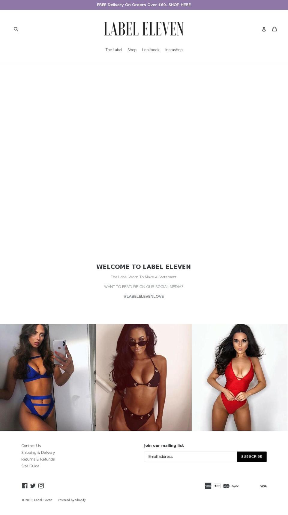 labeleleven.com — Shopify storefront screenshot