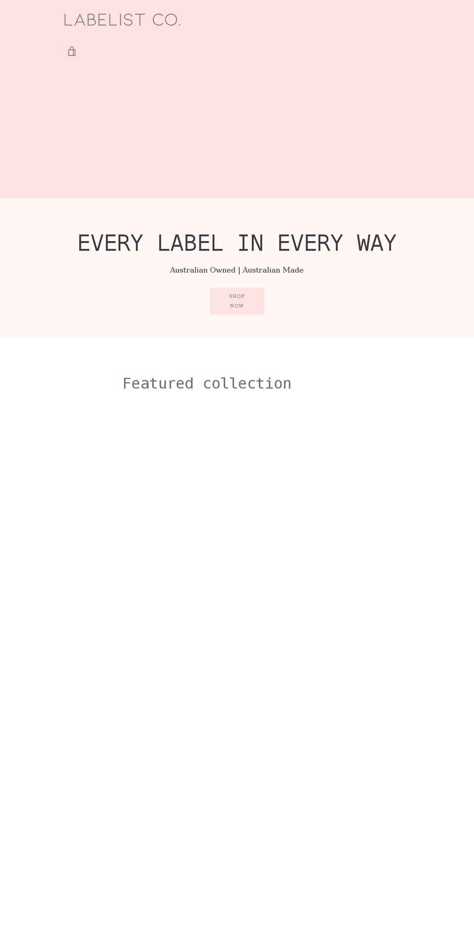 labelistco.com.au shopify website screenshot