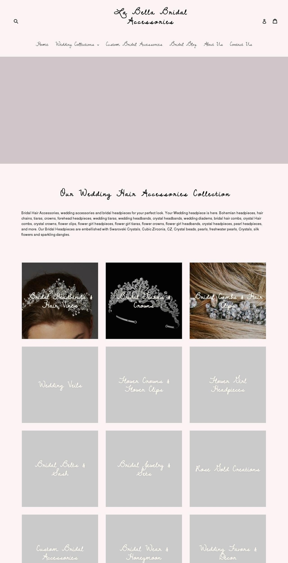 labellabridalaccessories.com shopify website screenshot