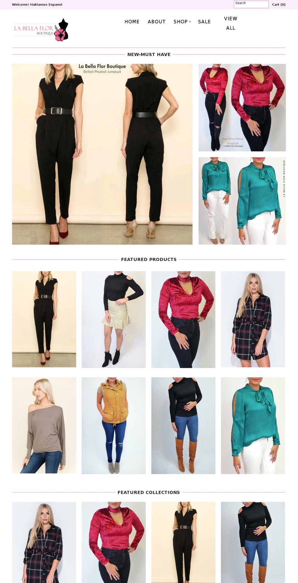 labellaflorboutique.com shopify website screenshot