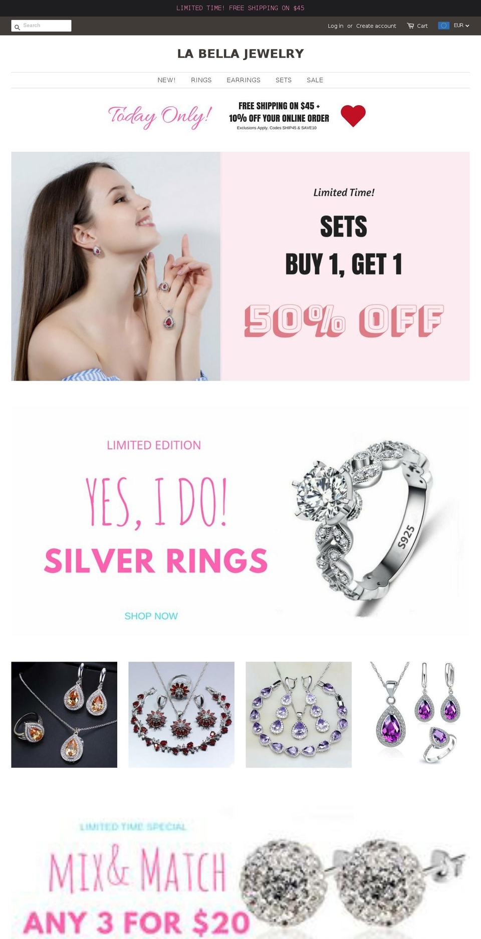 labellajewelry.com — Shopify storefront screenshot