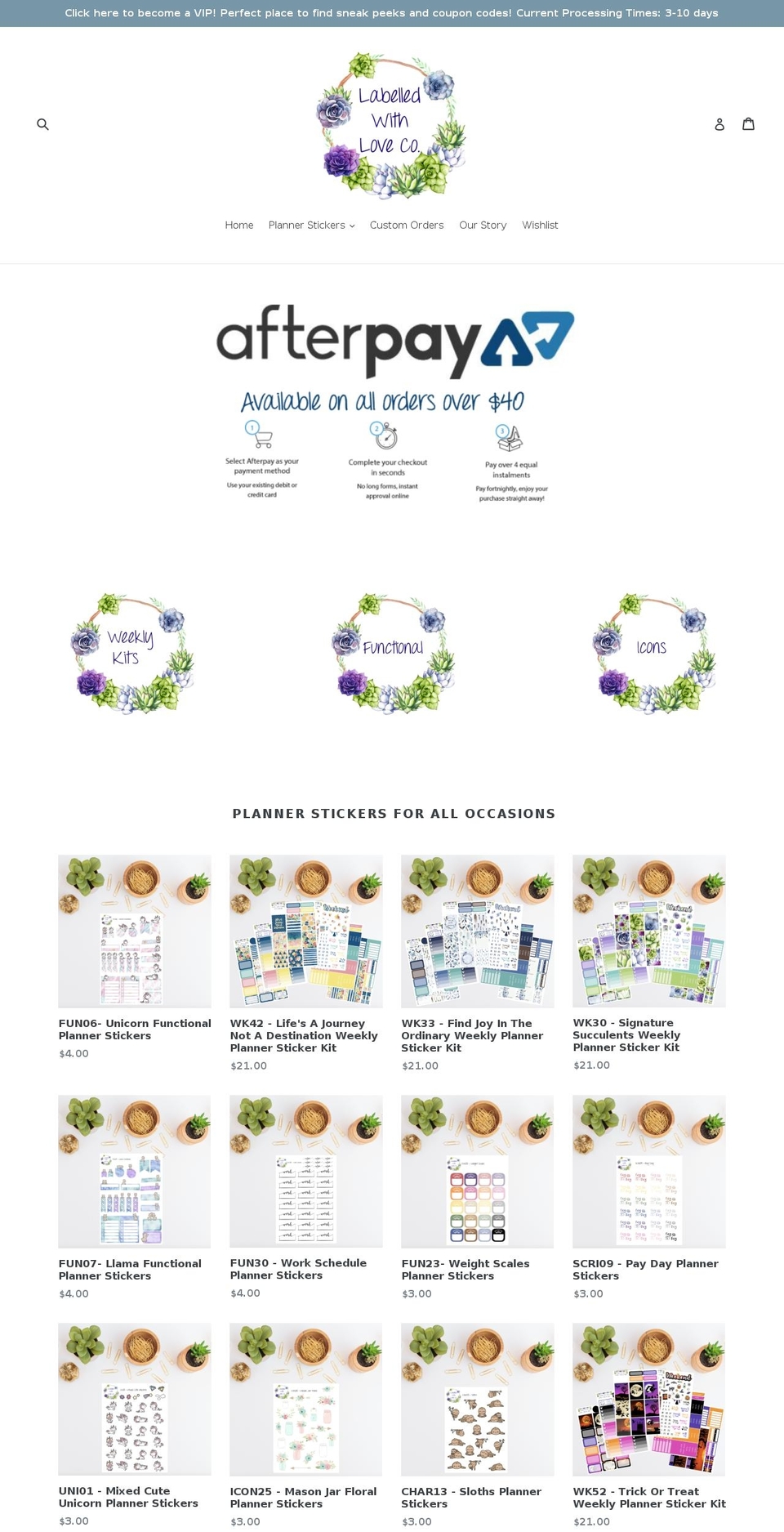 labelledwithloveco.com shopify website screenshot