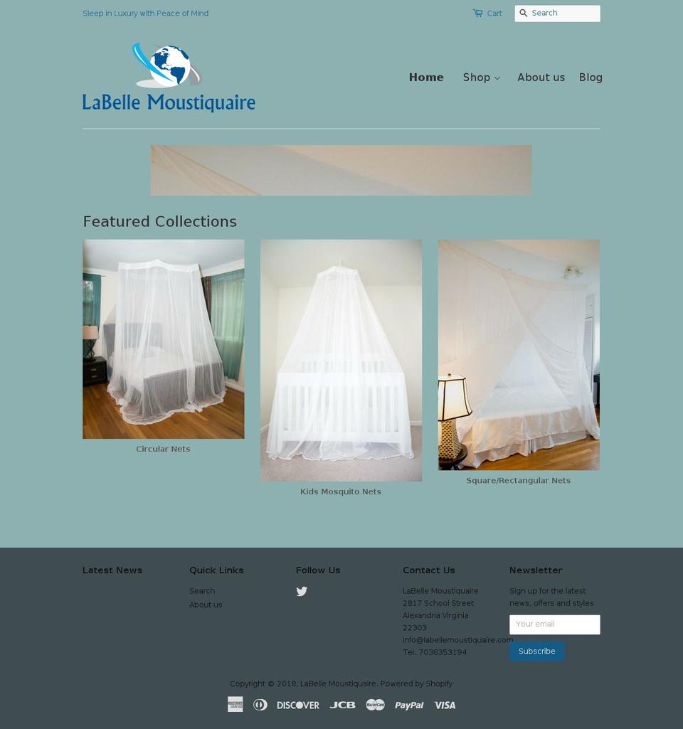 labellemoustiquaire.com — Shopify storefront screenshot