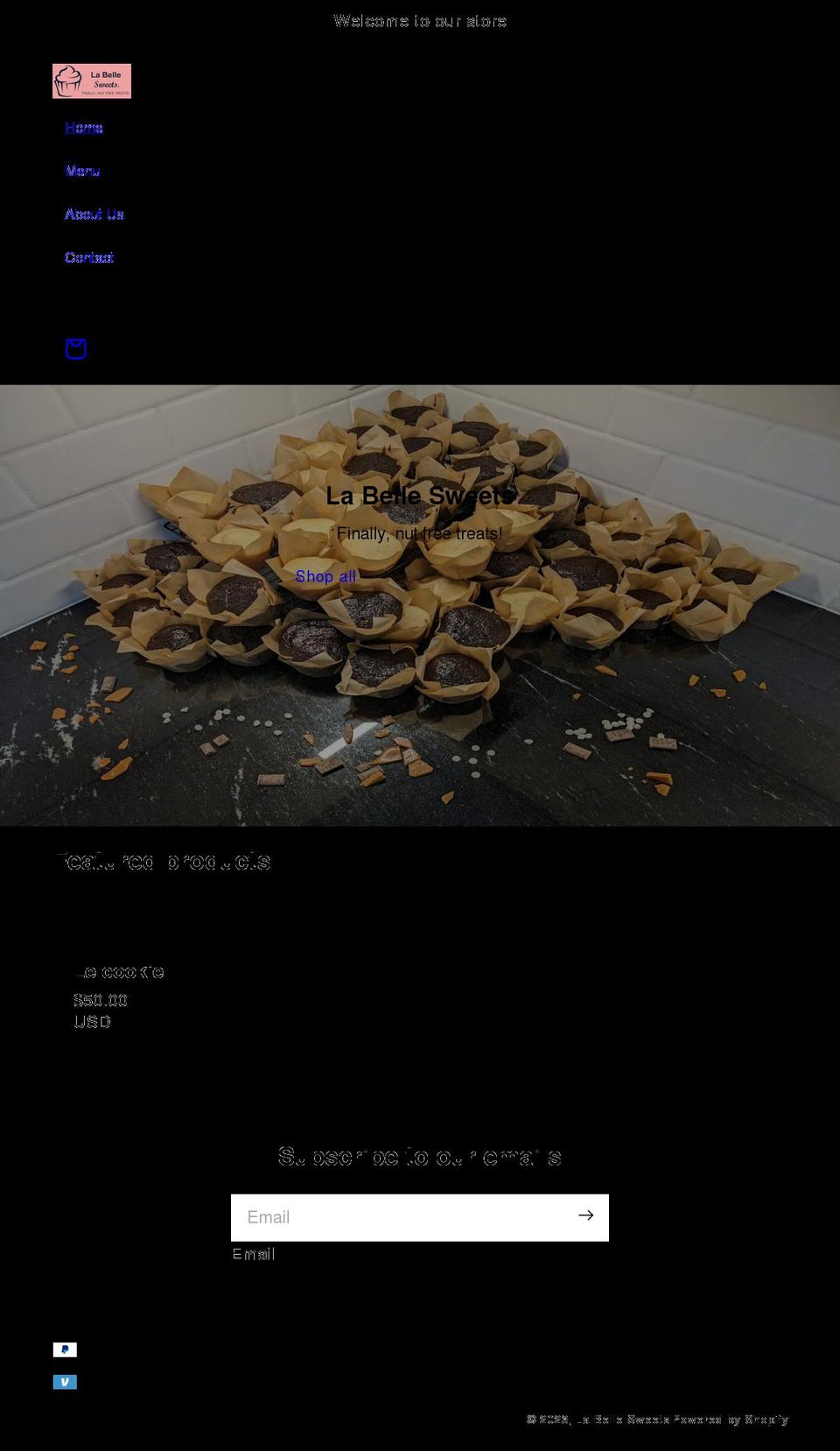 labellesweets.com shopify website screenshot