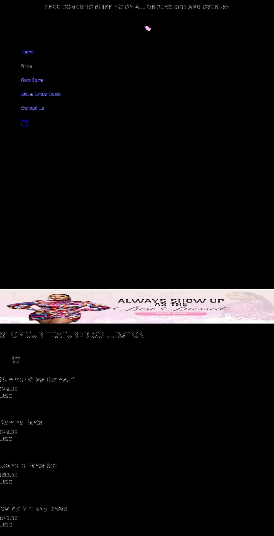 PFMH Shopify theme site example labelmechicboutique.com