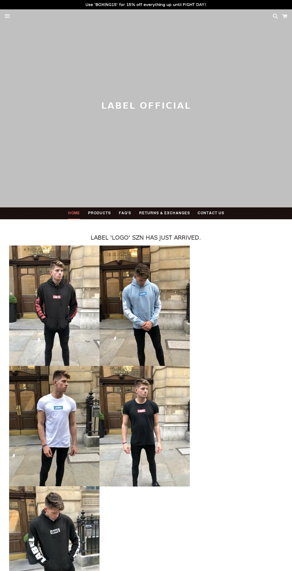 labelofficial.com — Shopify storefront screenshot
