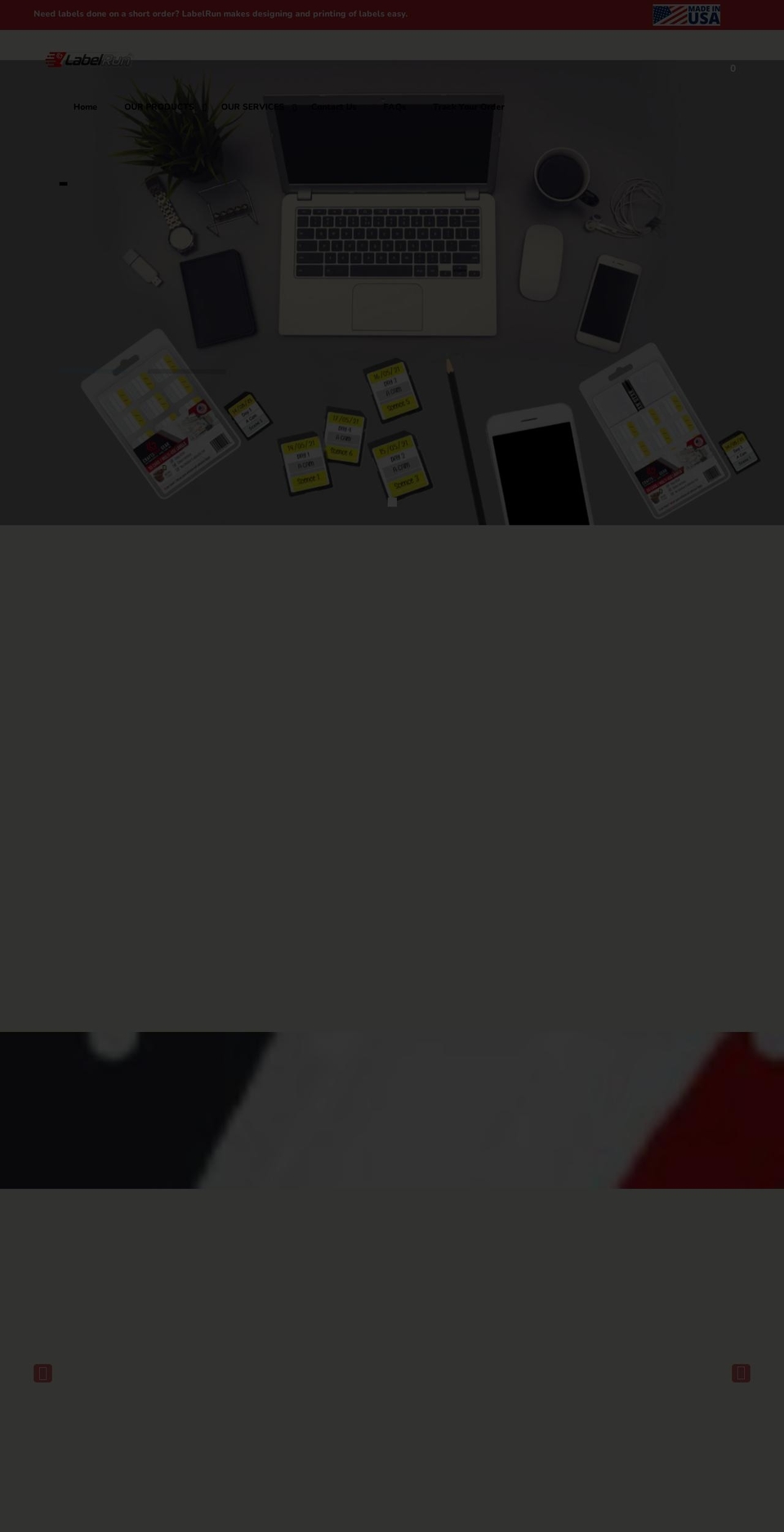 labelrun.com shopify website screenshot