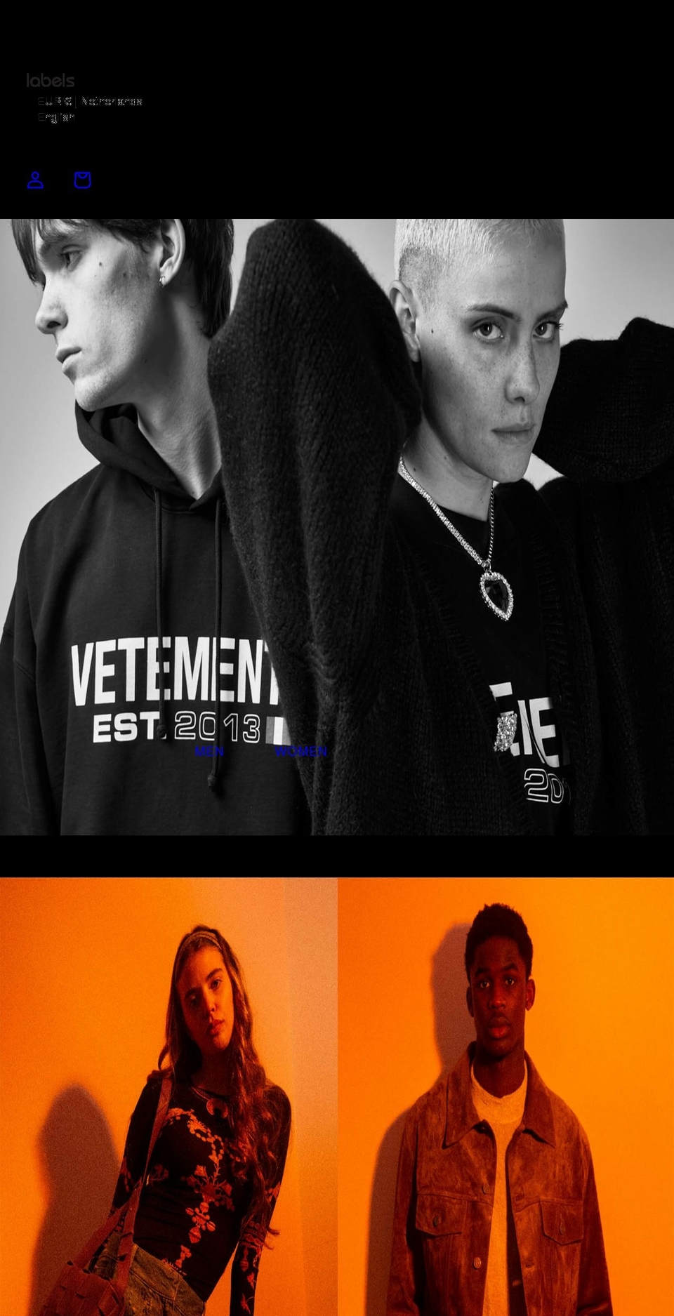 labelsfashion.com shopify website screenshot